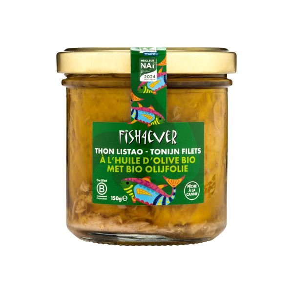 Filets de thon à l'huile d'olive extra vierge bio (en pot de verre) - 1